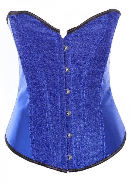 Sexy Blue Purple Shiny Overbust Corset