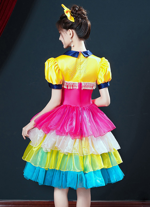 Girls Princess Party Prom Formal Dress Stage Colorful Dresses 2
