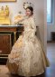 Champagne Victorian Dresses Square Collar Jacquard Vintage Party Ball Gown 3