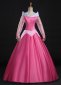 Adult Disney Greens Fairy Tales Sleeping Beauty Cosplay Gown Pink Princess Dress