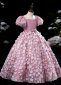 Pink Girls Party Dress Bridesmaid Ball Gown 3 12 Years