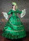 Green Long Flare Sleeves Lace Vintage Rococo Masquerade Ball Gown Dress