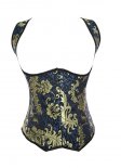 Jacquard High Back Underbust Corset with Straps