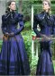Dark Blue 19th Century Civil War Dress Gothic Victorian Dresses
