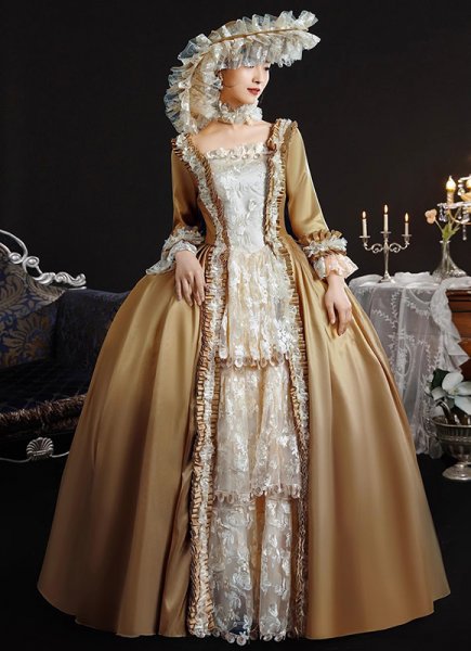 6XL Historically Inspired Masquerade Dress Brown Marie Antoinette Dresses