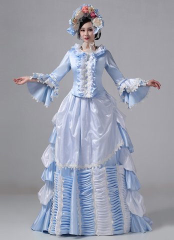 Victorian Bustle Priness Dresses Carnival Women Birthday Party Ball Gown