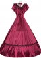 Wine Red Victorian Ball Gown Old West Saloon Girl Dress 3
