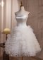 Gorgeous White Strapless Tulle Tiered Mini Cocktail Tutu Dress