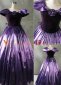 Purple Short Sleeves Victorian Gowns
