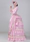 Victorian Bustle Pink Dresses Edwardian Masquerade Pricess Dresses 1