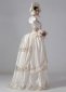 Women Satin Baroque Masquerade Dress Ivory Victorian Bustle Dresses 3