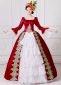 真新しい赤い刺繍マリーアントワネットドレス内戦サザンベルマスカレードボールガウン再現女性服