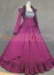 Purple Long Sleeves Gothic Victorian Dress Civil War Era Costume