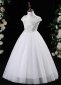 White High Neck Girls Tulle Beauty Contest Party Dresses 1