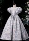 Vintage Jacquard Children Masquerades Victorian Party Dress 2