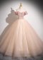 Pink And Blue Off Shoulder Tulle Long Formal Dress
