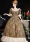Gold Embroidery Victorian Ball Gown 2