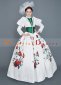 White Floral Vintage Rococo Photography Clothing Reenactment Costume