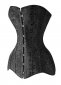 Hip Gores Brocade Jacquard Long Overbust Corset 2