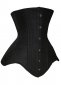 Black Victorian Historically Inspired Underbust Corset Hip Gores