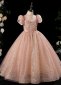 Kids Princess Flower Girls Party Ball Gown