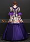 Purple Short Sleeves Floral Vintage Rococo Masquerade Dress Theater Costume 3