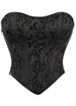 6XL Black Jacquard Overbust Corsets