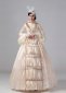 Blue Brown Long Sleeve Ball Gowns Renaissance Victorian Dress 3