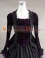 Purple Velvet Long Sleeve Bow Ruffles Renaissance Gothic Victorian Dress 2
