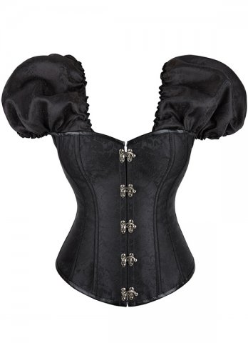 Historical Gothic Victorian Black Corset Tops