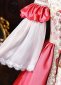Pink Floral Brocade Off the Shoulder Belle Sleeves Masquerade Stage Dress 7