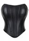 Black PVC Leather Corset Tops