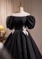 Black Off Shoulder Ball Gown Party Dress