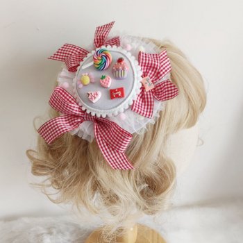 スウィートガールロリータトップハットヘアピンヘッドドレスかわいいアクセサリー
