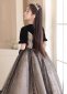 Girls Black Princess Formal Evening Party Dress 5