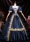 Rococo Gray Short Sleeves Prom Dress Christmas Ball Gown 2