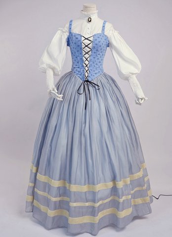 Upscale 3Pcs Historical Victorian Edwardian Medieval Ball Gown Antique Clothing