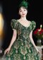 Green Embroidery Masquerade Ball Dress 2