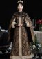 Medieval Vintage Coffee Queen Tudor Gown Robe Histoircal Reenactment Theater Drama Dress