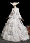 Rococo White Wedding Prom Party Dress