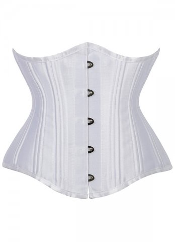 Plus Size Instant Shape White Satin Underbust