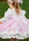 Children Bubble Sleeve Pink Princess Dress 4