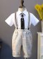 Vintage Brocade Jacquard 5 Piece Kids Boys Formal Blazer