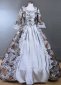 ルネッサンスコロニアルアンティークフローラルティーガーデンドレスウエディングボールガウン再現劇場服