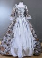 ルネッサンスコロニアルアンティークフローラルティーガーデンドレスウエディングボールガウン再現劇場服