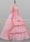 Pink Floral Renaissance Colonial Dress for Women