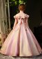Girls Pink Glitter Off Shoulder Princess Graduation Party Dress 2