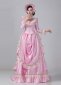 Victorian Bustle Pink Dresses Edwardian Masquerade Pricess Dresses 2