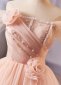 Pink Off the Shoulder Beaded Flower Short Cocktail Dress 1