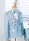 Boys Shiny Blue Fashion Blazer Stage Show Children Dress Suits Set